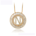 34437  wholesale  xuping fashion necklace 18K gold color letter N luxurious beautiful  necklace